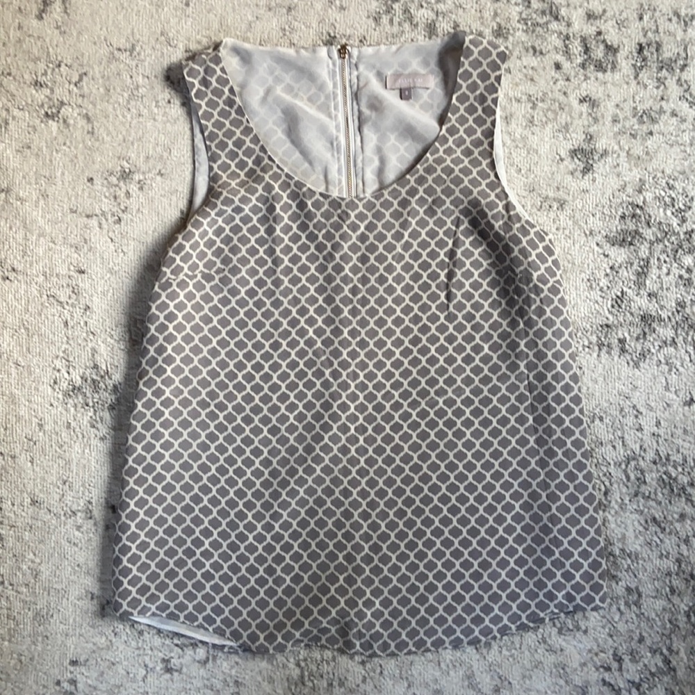 Sleeveless silk blouse